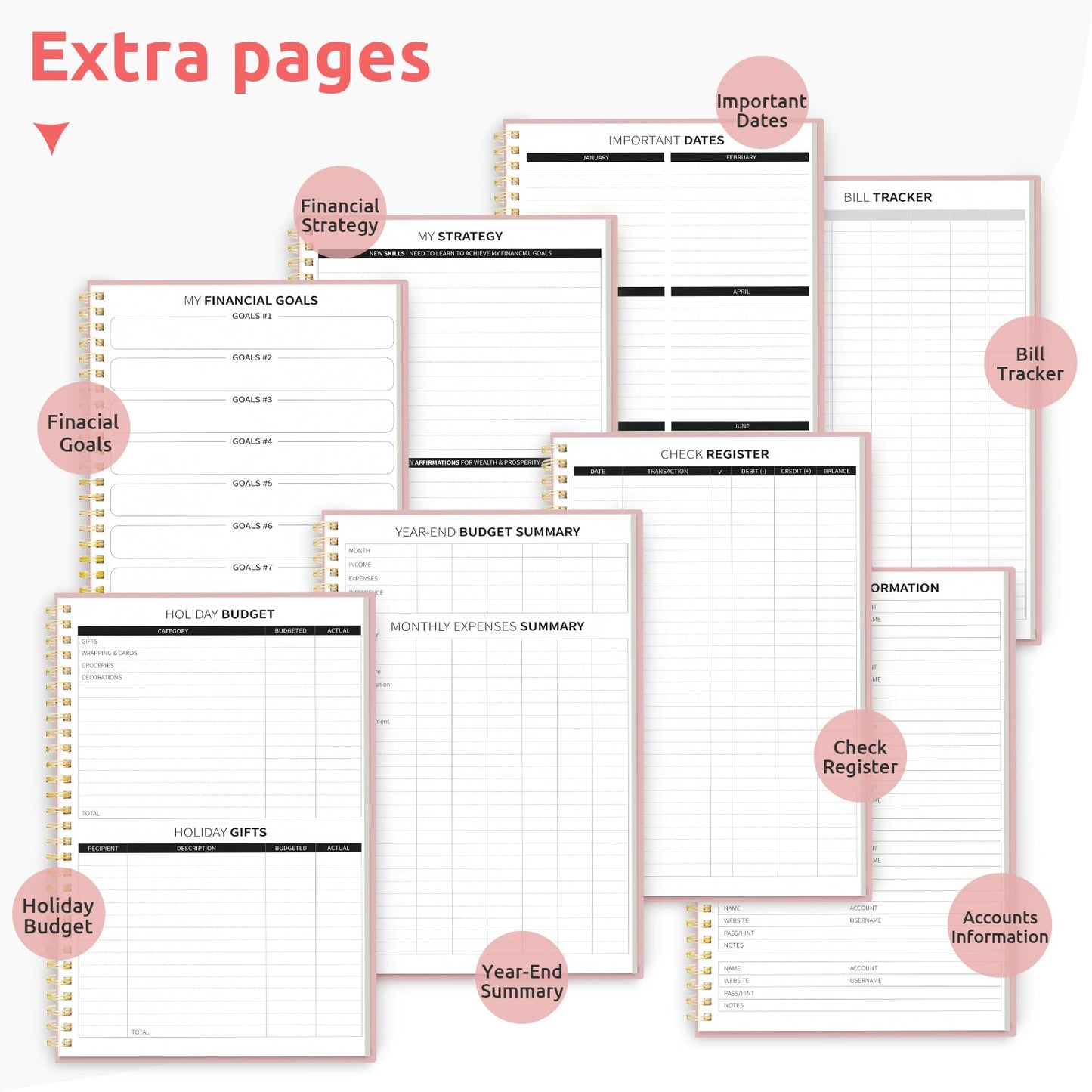 Budget Planner - Monthly Budget Book with Expense Tracker Notebook, Undated Bill Organizer & Finance Planner to Take Control of Your Money, 2024-2025 Account Book to Manage Your Finances-Black